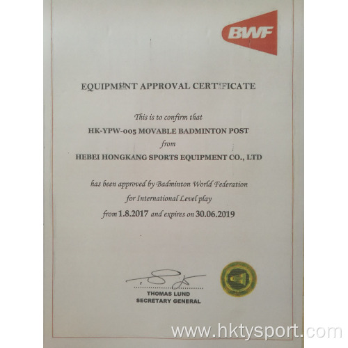 High Quality BWF Approved Portable Badminton Net Post